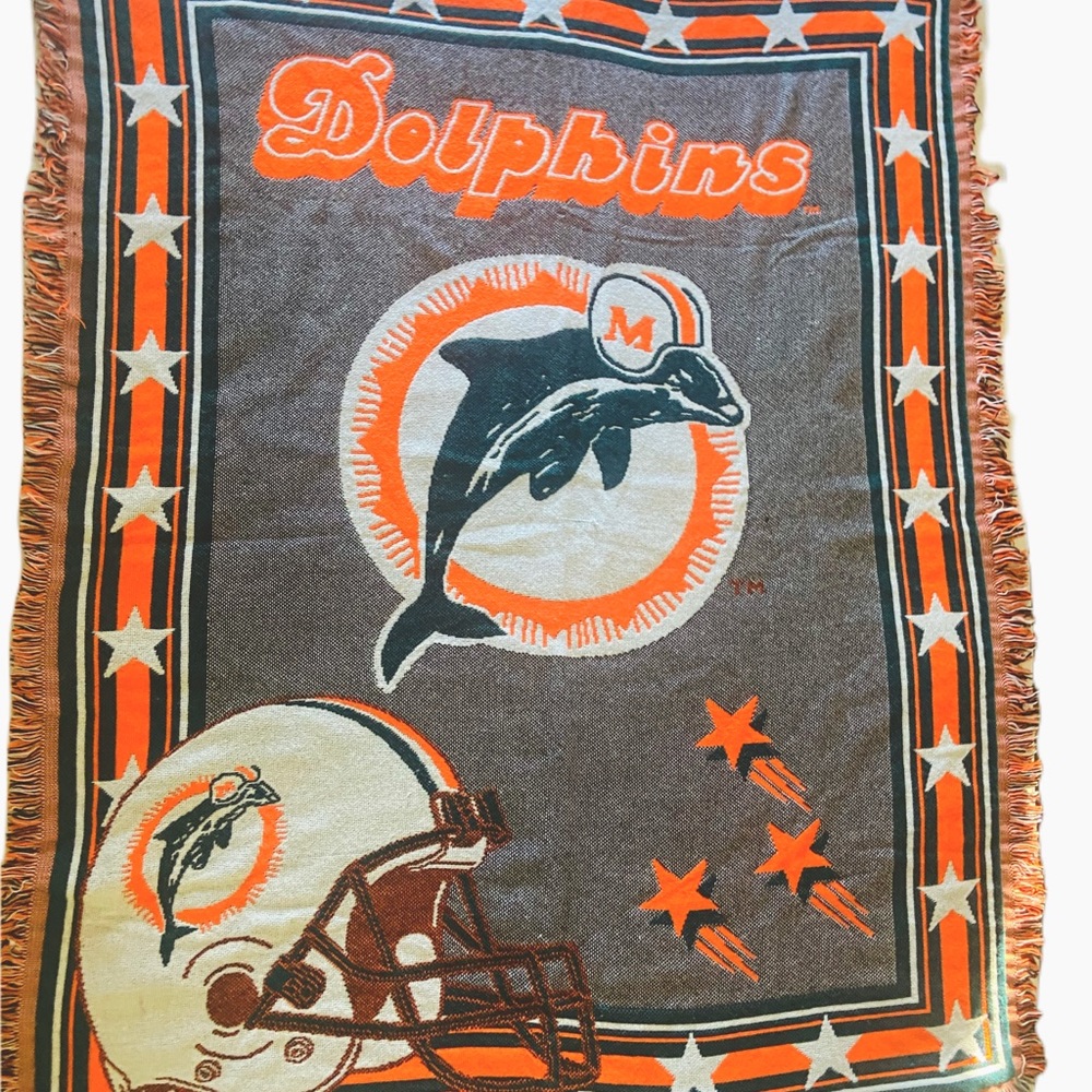 Miami Dolphins vintage throw blanket from The NorthWest Company